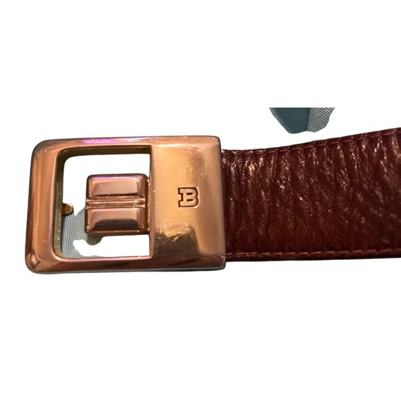 Bally Mens Brown Leather Belt Size 38 - Picture 1 of 10
